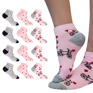 Kit 12 Pares de Meias Feminina Cano Curto 33 ao 38 Altomax