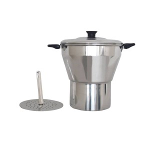 Cuscuzeira de Alumínio Reforçado Polido 2,5 Litros Mazetto