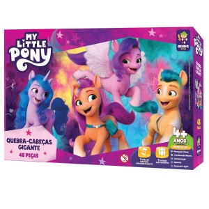 Quebra Cabeça Gigante My Little Pony Arco-Íris Encantado com 48 pçs